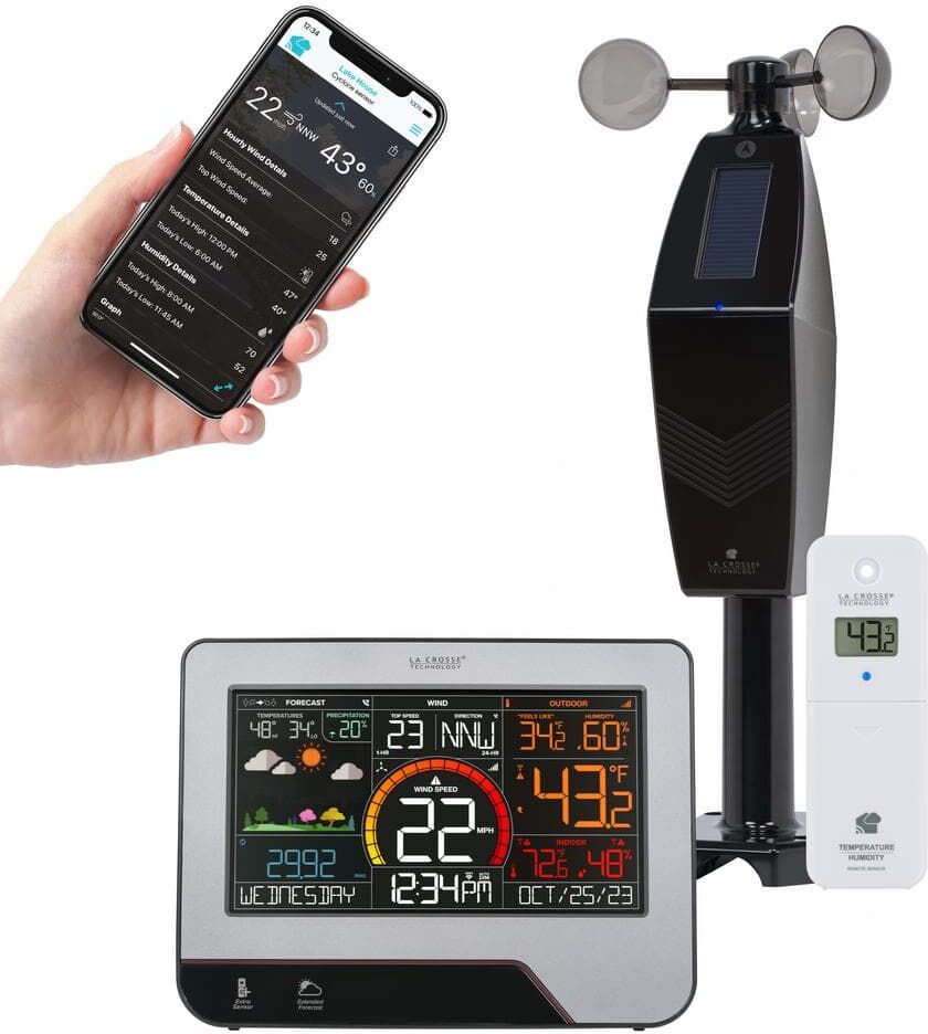 La Crosse Technology Digital Color Wi-Fi Professional Wind and Weather Center with Remote Monitoring