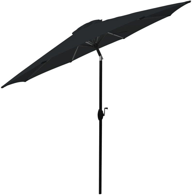 Bond 9 ft. Aluminum Market Patio Umbrella in Raven Black