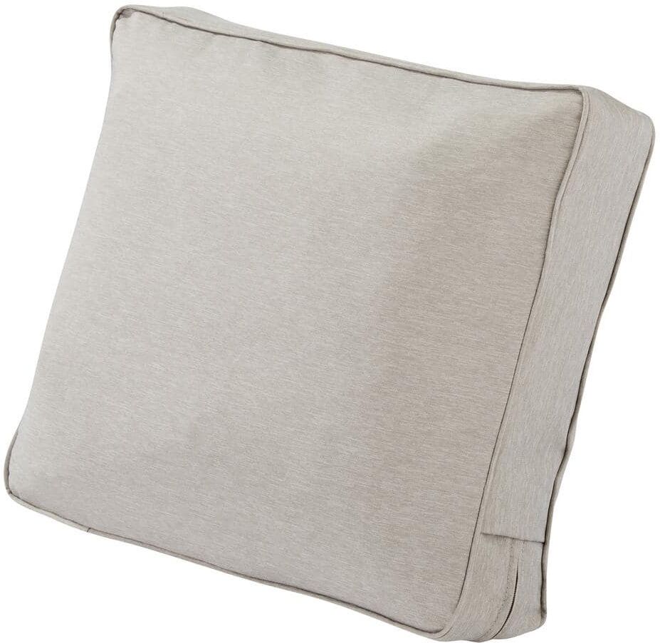 Classic Accessories Montlake 19 in. W x 20 in. H x 4 in. T Outdoor Lounge Chair/Loveseat Back Cushion in Heather Grey