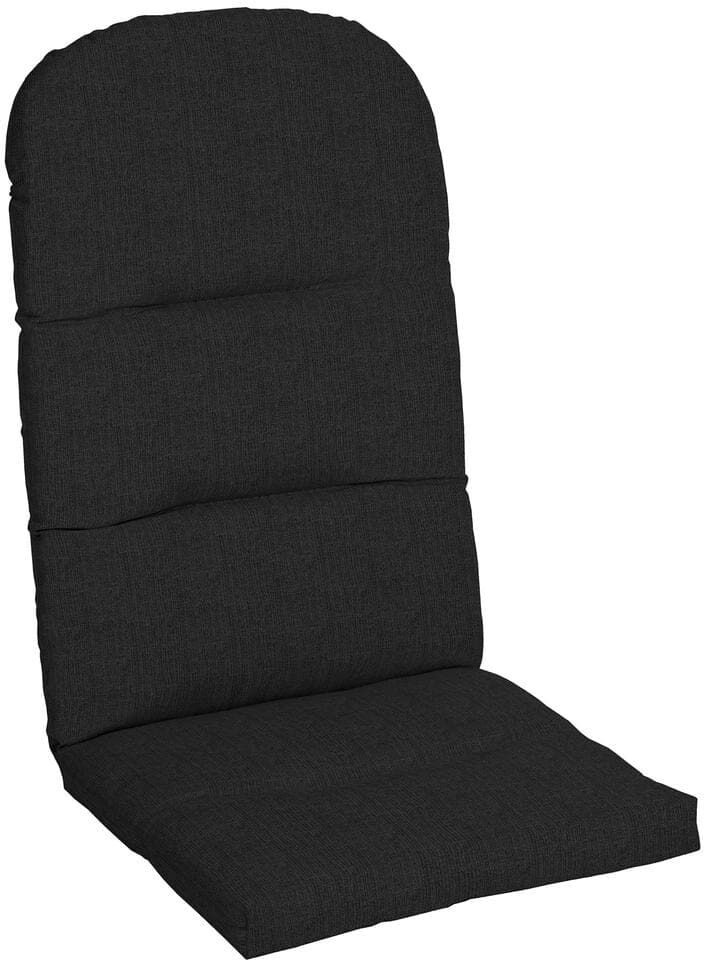 Home Decorators Collection 20.5 in x 18 in. Sunbrella One Piece Outdoor Adirondack Chair Cushion in Canvas Black