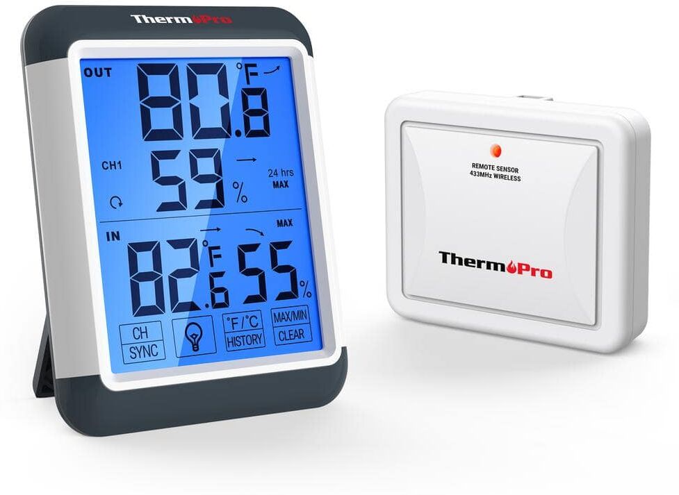 ThermoPro Indoor Outdoor Thermometer Digital Wireless Hygrometer Temperature Humidity Monitor