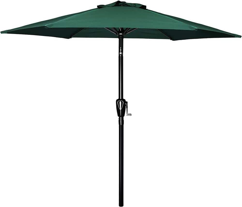 Zeus & Ruta 7.5 ft. Steel Push-Up Patio Market Umbrella in Green