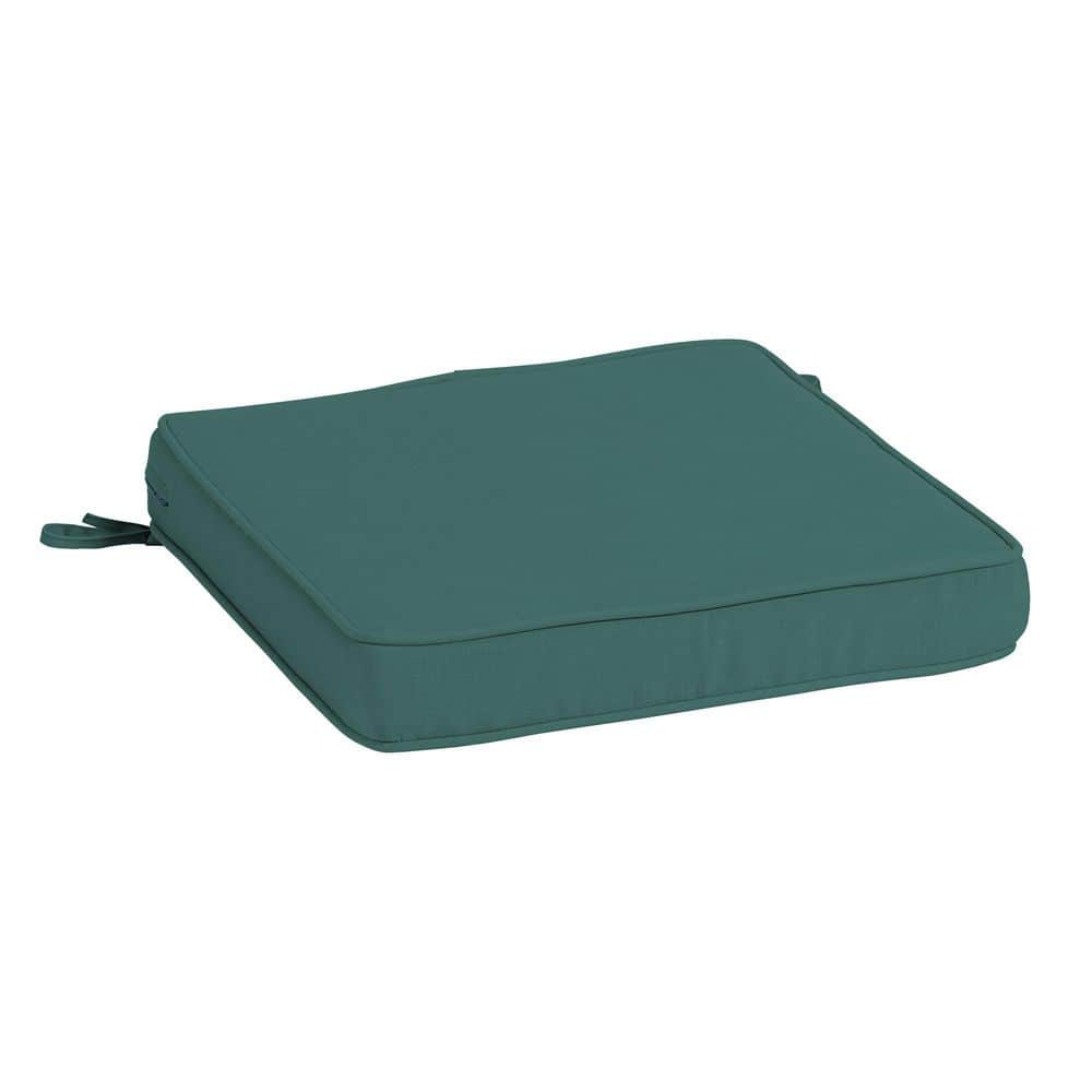 ARDEN SELECTIONS ProFoam 20 in. x 20 in. Peacock Blue Green Texture Square Outdoor Chair Cushion