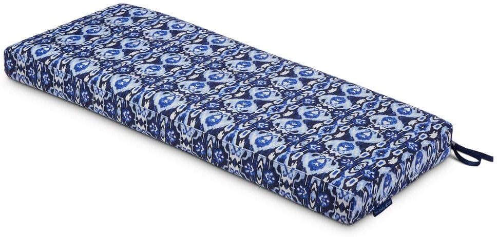 Classic Accessories Vera Bradley 48 in. L x 18 in. D x 3 in. Thick Bench Cushion in Ikat Island