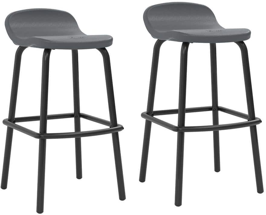 Suncast 30 in. Metal Frame Outdoor Bar Stools (2-Pack)