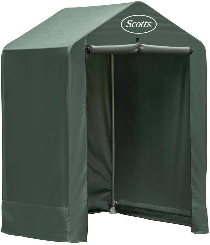 Scotts Garden Storage Shed 4 ft. W x 4 ft. D x 6 ft. H Green Garage 16 sq. ft.