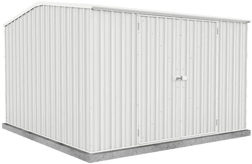 ABSCO Premier 10 ft. W x 10 ft. D Metal Storage Shed in Surfmist with SNAPTiTE Assembly System (100 sq. ft.)