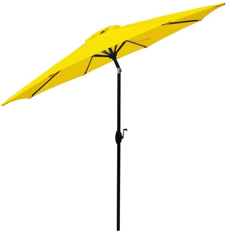 Bond 9 ft. Aluminum Market Patio Umbrella in Sunflower Yellow