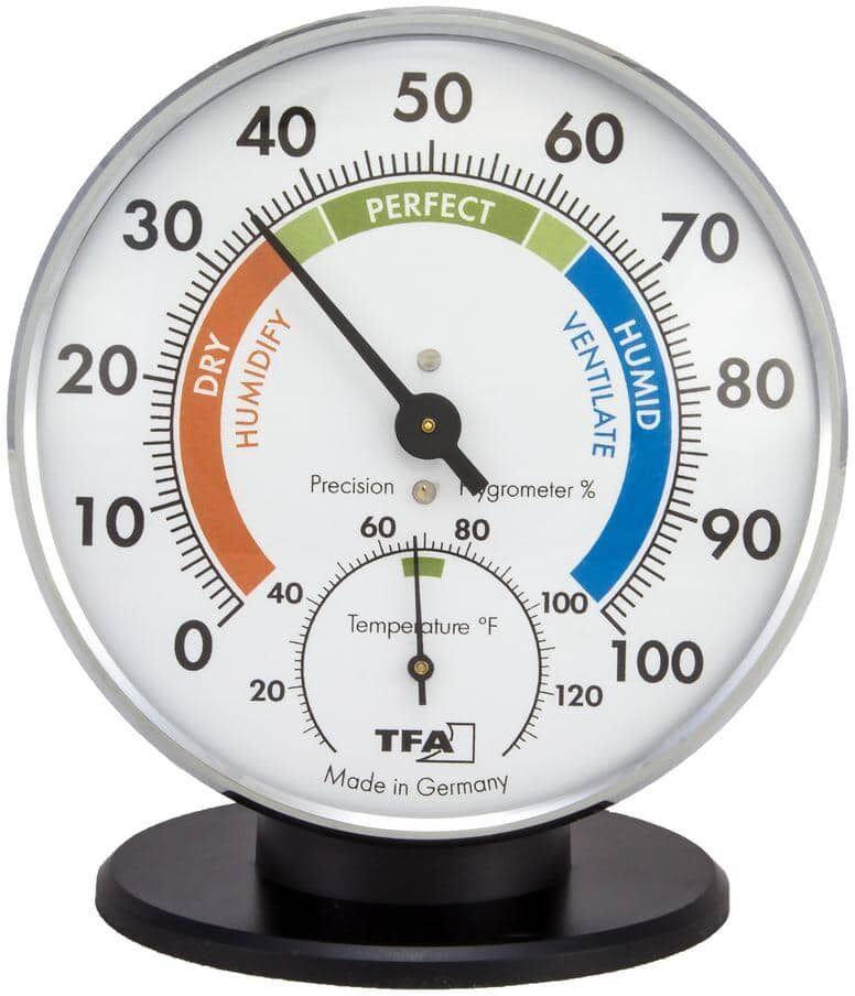 TFA TableStand Chrome Thermo-Hygrometer