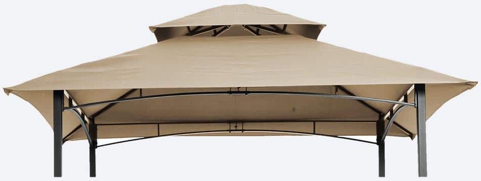 5 ft. x 8 ft. Beige Grill Gazebo Replacement Canopy BBQ Tent Cover Canopy Only