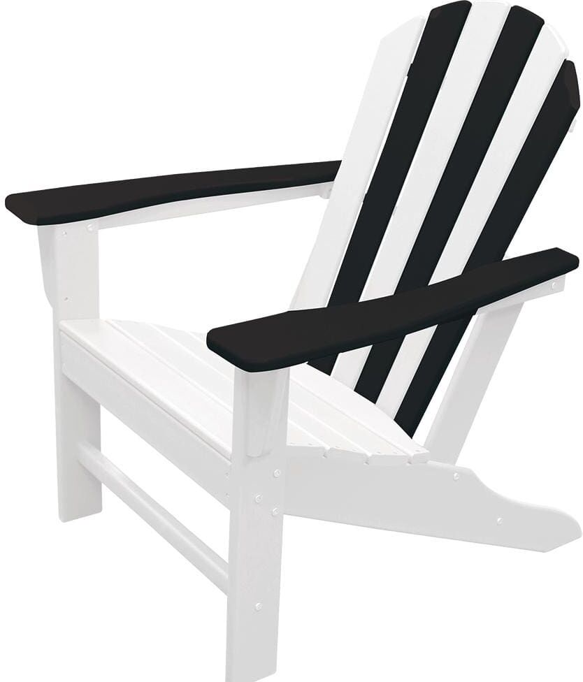 NewTechWood Atlantic Classic Curveback Zebra Plastic Outdoor Patio Adirondack Chair