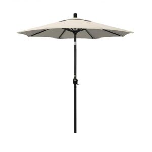 California Umbrella 7-1/2 ft. Aluminum Push Tilt Patio Market Umbrella in Antique Beige Olefin
