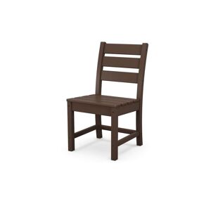POLYWOOD Grant Park Mahogany Side Stationary Plastic Outdoor Dining Chair