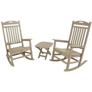 Trex Outdoor Furniture Yacht Club Sand Castle 3-Piece Plastic Patio Conversation Set