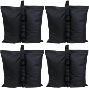 Sunnydaze Decor Polyester Sandbag Canopy Weights in Black (Set of 4)