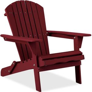 Best Choice Products Red Folding Wood Outdoor Adirondack Chair Set of 1