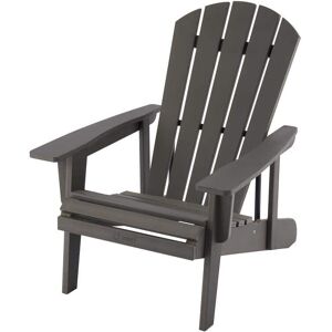 TRINITY EcoStorage Slate Gray Reclining Plastic Adirondack Chair