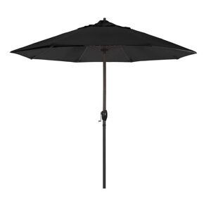 California Umbrella 9 ft. Aluminum Auto Tilt Patio Umbrella in Black Olefin