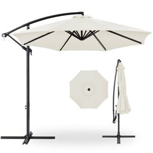 Best Choice Products 10 ft. Aluminum Offset Round Cantilever Patio Umbrella with Easy Tilt Adjustment in Ivory