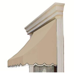 AWNTECH 10.38 ft. Wide Nantucket Window/Entry Fixed Awning (31 in. H x 24 in. D) in Linen