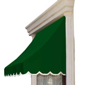 AWNTECH 8.38 ft. Wide Nantucket Window/Entry Fixed Awning (31 in. H x 24 in. D) in Forest, Green