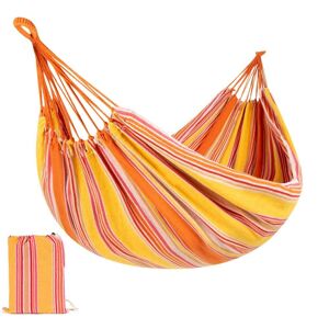 Best Choice Products 8.2 ft. Portable Brazilian-Style Double Hammock in Sunset Orange