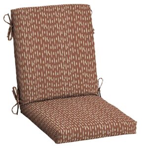 ARDEN SELECTIONS 20 in. x 20 in. Outdoor High Back Dining Chair Cushion in Rust Red Brushed Texture