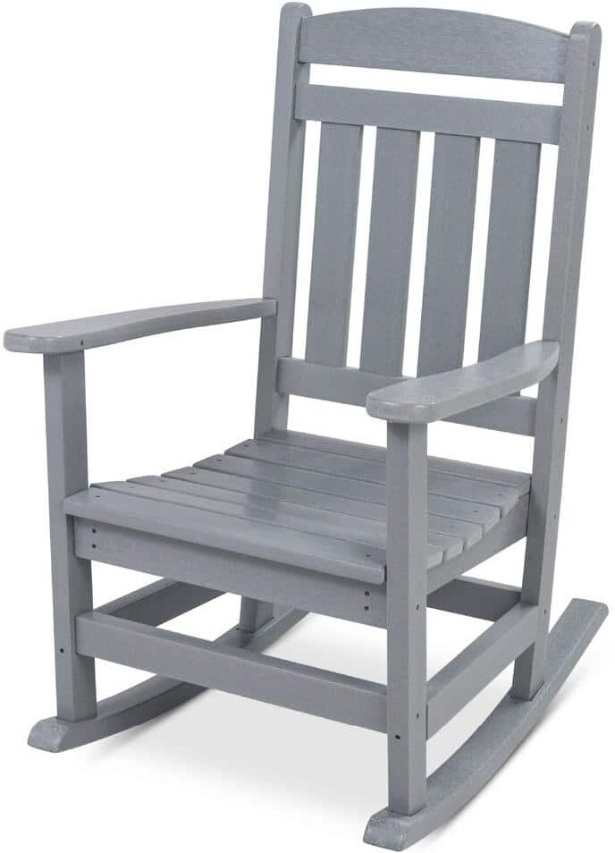 Best Choice Products Gray All-Weather Plastic Outdoor Rocking Chair Porch Rocker w/300lb Weight Capacity