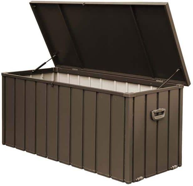 Hot Selling 120 Gal. Steel Deck Box, Outdoor Storage Deck Box Waterproof, Large Patio Storage Bin for Garden Tools