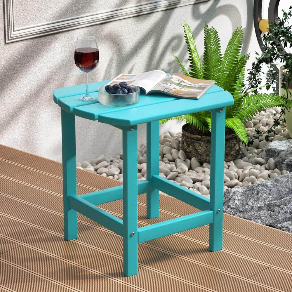 Adirondack Side Table Outdoor End Tables HDPE Humidity-Proof for Deck, Lawn, Garden, Porch, Backyard End Table