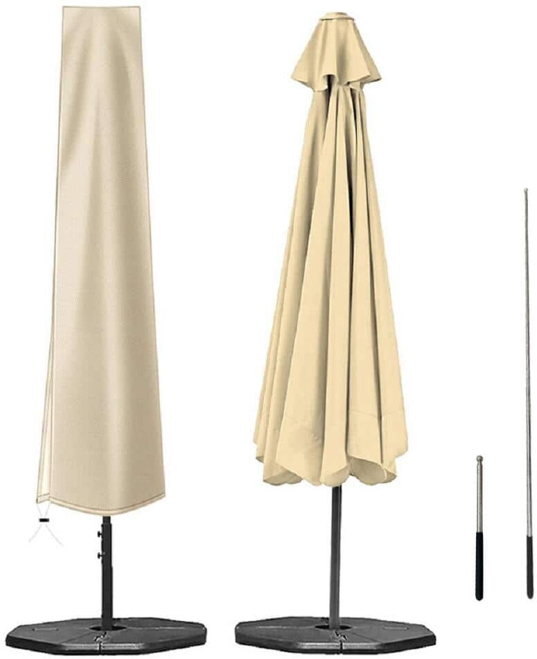 Shatex Patio Umbrella Cover 74.8 in. 210D Oxford Beige Outdoor Sunscreen And Dustproof (with telescopic rod), 1-pack