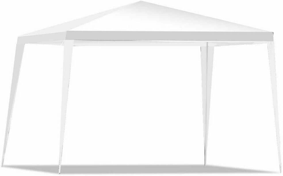 Costway 10 ft. x 10 ft. Heavy-Duty Canopy Party Wedding Tent Gazebo Pavilion Cater Event Outdoor Shade