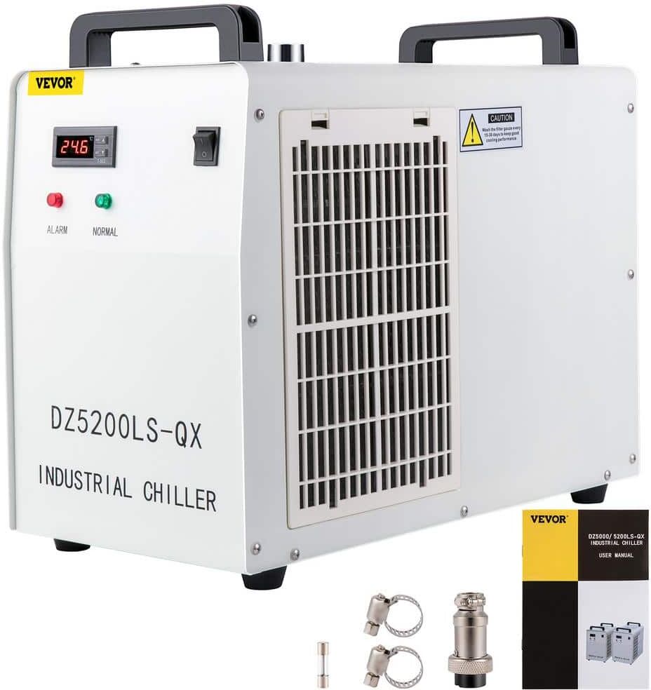 VEVOR Industrial Water Chiller CW5200DG 8.5L 1400-Watt 0.93HP Water Cooler Cools 5200 BTU/Hour Thermolysis Water Chiller