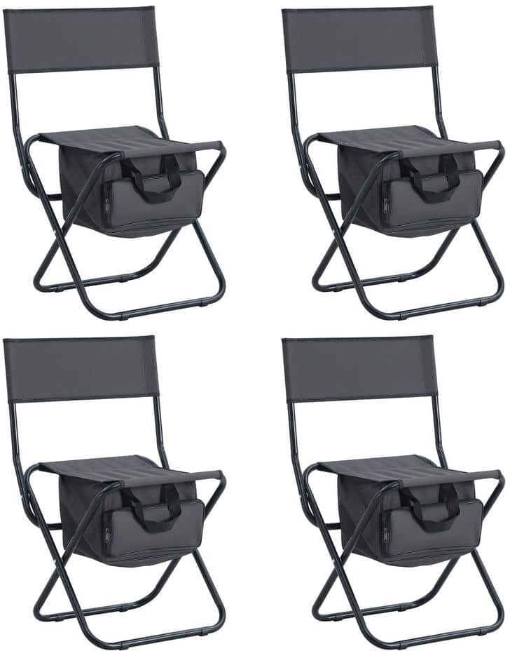 Otryad 4-Piece Folding Outdoor Chair with Storage Bag, Portable Chair for indoor, Outdoor Camping, Picnics and Fishing