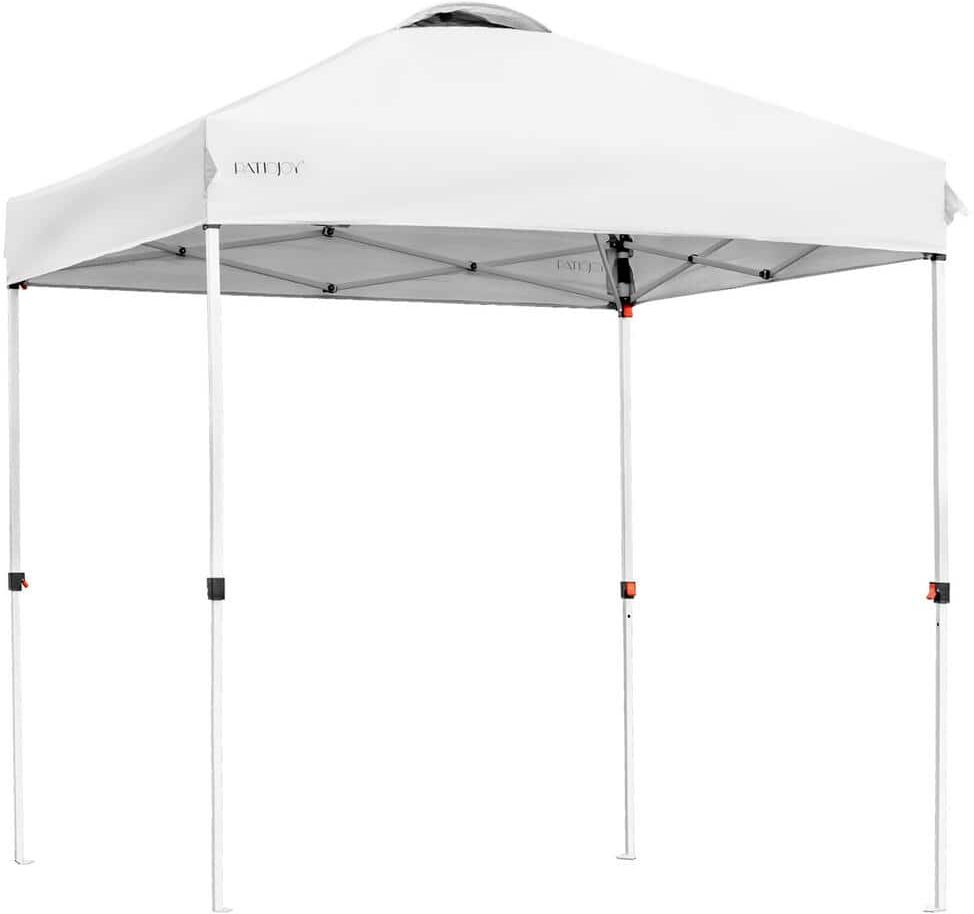 Costway 6 ft. L x 6 ft. W White Pop Up Canopy Tent Camping