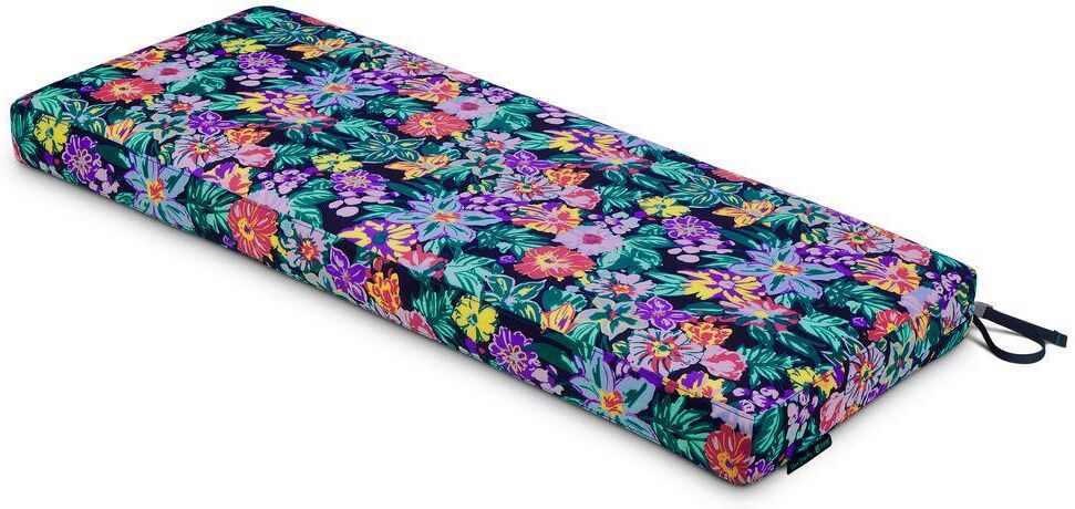 Classic Accessories Vera Bradley 48 in. L x 18 in. D x 3 in. Thick Bench Cushion in Happy Blooms