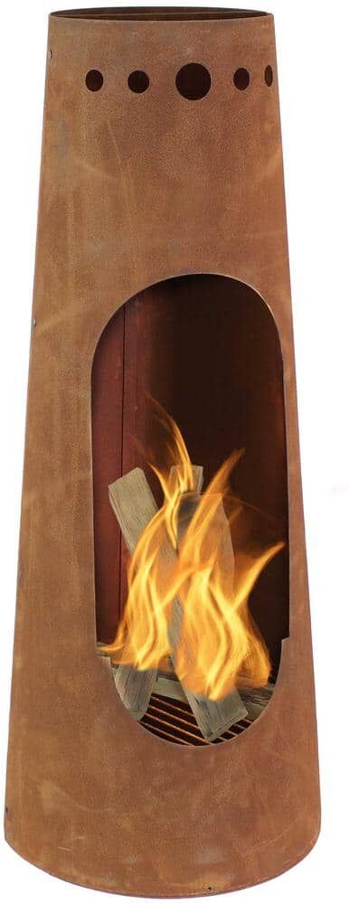 Sunnydaze Decor 50 in. Rustic Santa Fe Wood-Burning Chimenea