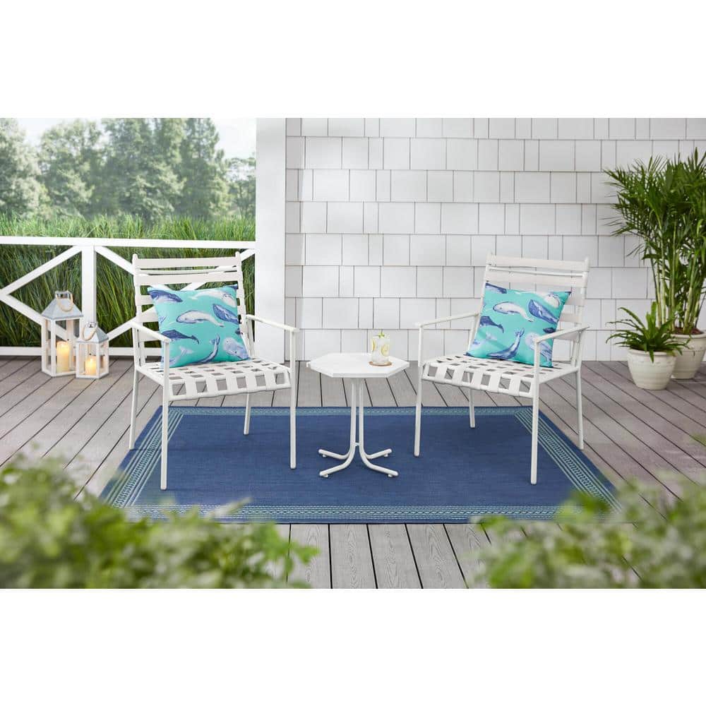 StyleWell Mix and Match Grand Marina Metal Outdoor Dining Chair Set (2-Pack)