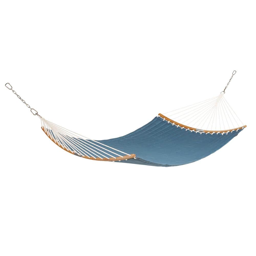 Classic Accessories Ravenna ConnectCurve 81 In. L x 55 In. W Quilted Double Hammock Bed in Empire Blue