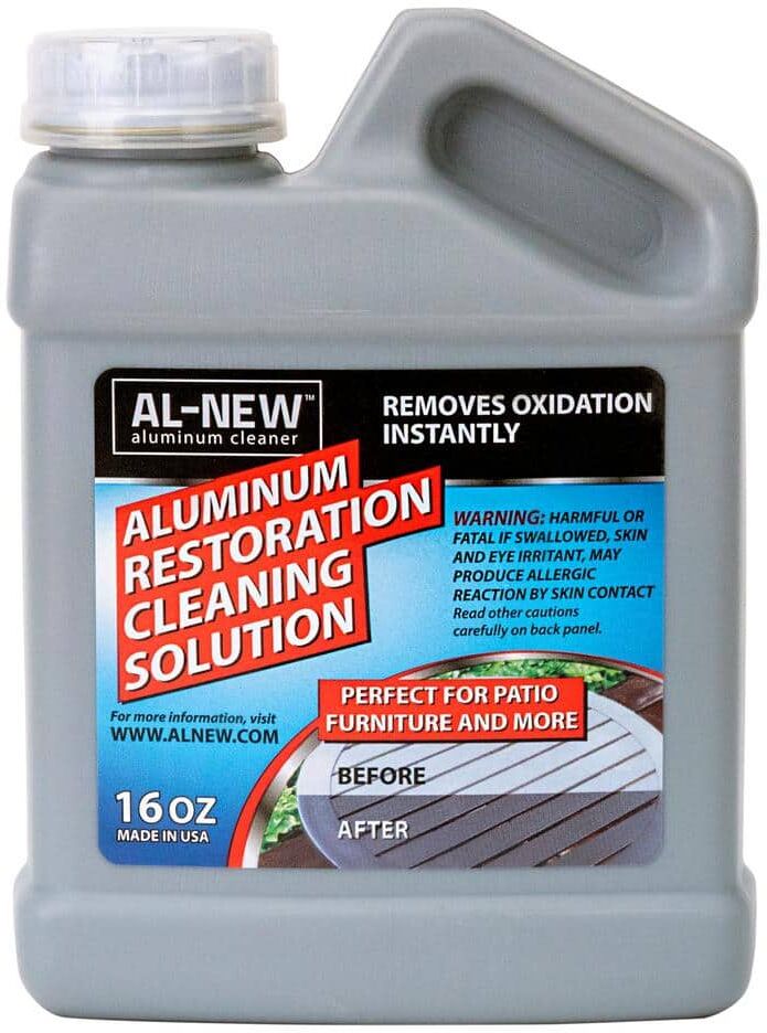 AL-NEW 16 oz. Aluminum Restoration Cleaning Solution : Cleaner For Outdoor Patio Furniture, Stainless Steel, and More