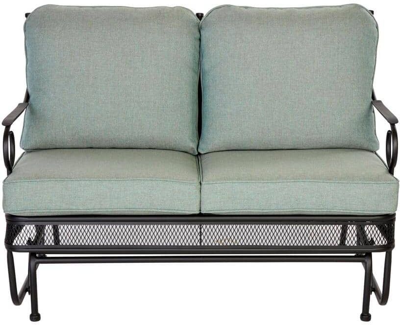 Hampton Bay Amelia Springs Outdoor Glider with CushionGuard Spa Cushions