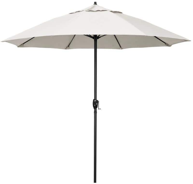 California Umbrella 7.5 ft. Bronze Aluminum Market Patio Umbrella with Fiberglass Ribs and Auto Tilt in Canvas Sunbrella