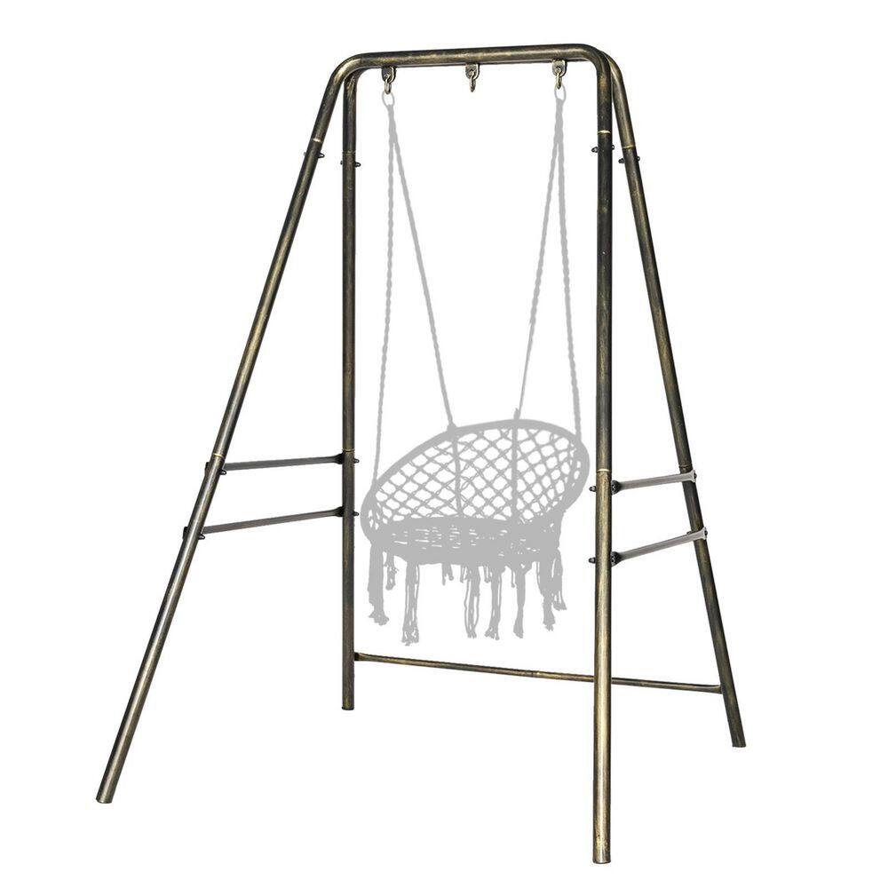 VINGLI 4 ft. L x 4.5 ft. D x 5.9 ft. H Metal Hammock Stand, Swing Chair Stand in Color Antique Bronze