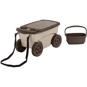 Suncast Portable 12.25 in. x 13 in. Plastic Garden Scooter