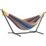 Vivere 9 ft. Double Cotton Hammock with Stand in Tropical