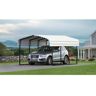 Arrow 10 ft. W x 15 ft. D x 7 ft. H Eggshell Galvanized Steel Carport, Car Canopy and Shelter