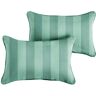 SORRA HOME Preview Lagoon Rectangular Outdoor/Indoor Corded Lumbar Pillow 26 in. x 16 in. (Set of 2)