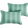 SORRA HOME Preview Lagoon 20 in. x 13 in. Rectangular Indoor/Outdoor Corded Lumbar Pillows (Set of 2)