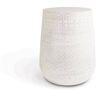 Leisure Made Montgomery White-Washed Round Concrete Outdoor Side Table