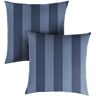 SORRA HOME Preview Capri Square Indoor/Outdoor Knife Edge Throw Pillows 18 in. x 18 in. (Set of 2)